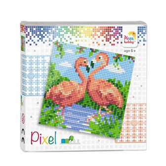 Pixel set Flamingo&#039;s/ Pixelhobby