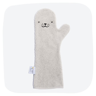 Washand Zeehond Seal (grijs) Baby Shower Glove 