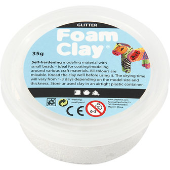 Foam Clay Glitter wit/ Foam Clay