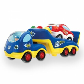Rocco&#039;s racewagen met oplegger/WOW Toys
