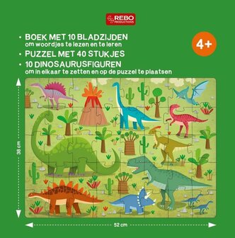 Dinosauriers - Boek en Puzzel (40 st) / Rebo