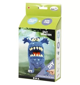 DIY Kit Blauw Monster knutselset / Foam Clay