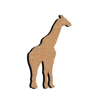 Houten knutselfiguur Giraffe / Foam Clay (Gomille)