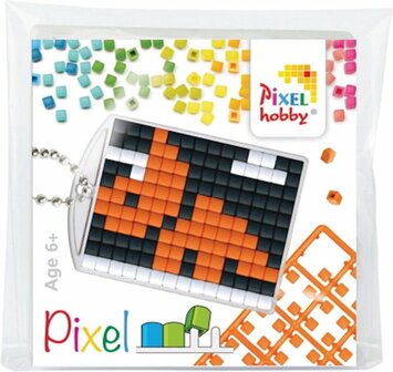 Pixel Medaillon sleutelhanger Dino (23072) / Pixelhobby