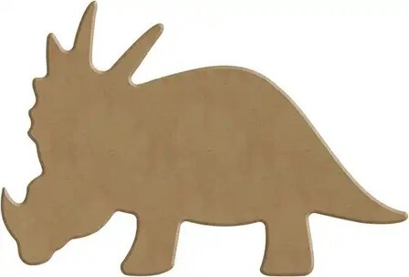 Houten knutselfiguur Triceratops 2 / Foam Clay (Gomille)