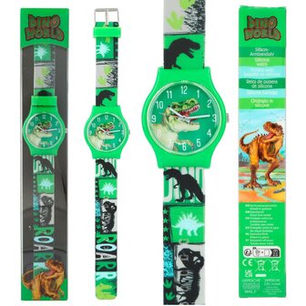 Dino horloge (oranje/groen assorti&quot;/ Dino World
