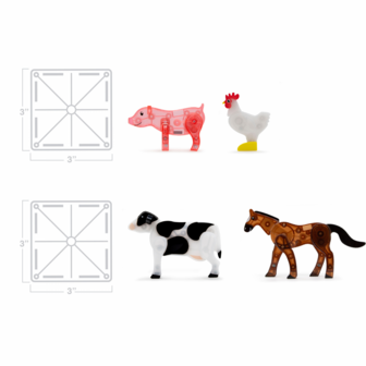 Farm animals 25 piece set / Magna-Tiles