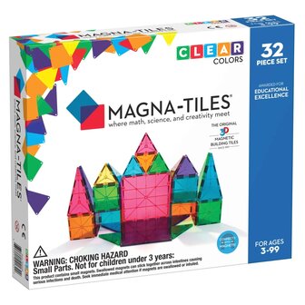 Clear Colors 32 Piece Set / Magna-Tiles