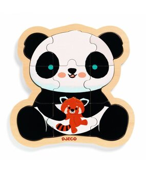 Houten puzzel Panda  9 st. / Djeco