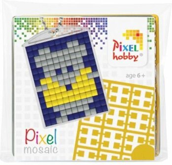 Pixel Medaillon sleutelhanger muis / Pixelhobby
