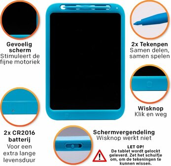 LCD tekentablet 12 inch - blauw / Must Have for Kids