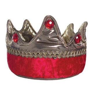 Verkleedkleren Koningskroon rood / Great Pretenders