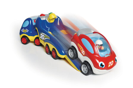 Rocco&#039;s racewagen met oplegger/WOW Toys 5