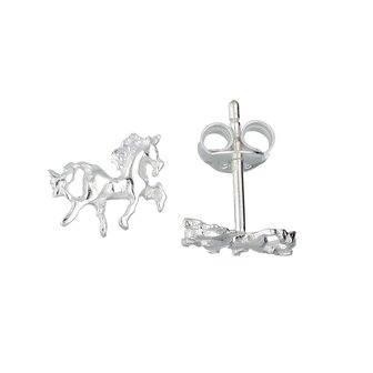 Zilveren kinderoorknopjes - paard / Lilly