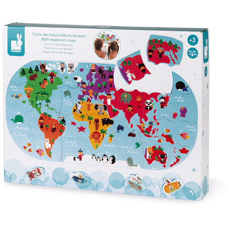 Badspeelgoed Puzzel Wereldkaart / Janod