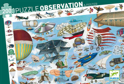 Observatie Puzzel Luchtvaart (200 st.) / Djeco 1