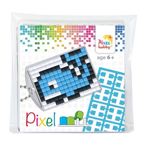 Pixel Medaillon sleutelhanger Walvis / Pixelhobby