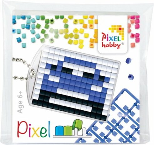 Pixel Medaillon sleutelhanger Auto / Pixelhobby