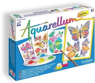 Schilderset aquarelverf junior Vlinders en bloemen / Aquarellum