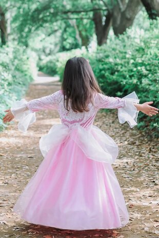 Pink Rose Princess Dress (7-8 jaar) / Great Pretenders