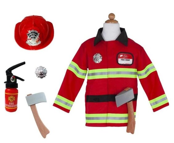 Brandweermanpak met accessoires (3-4 jaar) / Great Pretenders