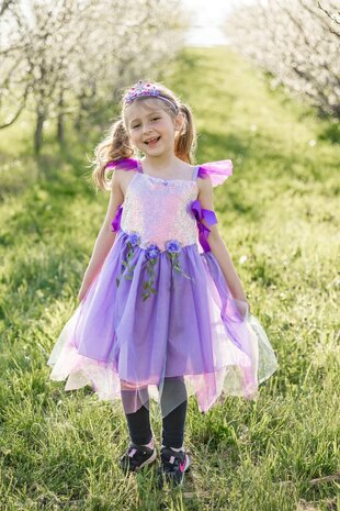 Feeën tuniek Sequins Forest Fairy lila (5-6 jaar) / Great Pretenders