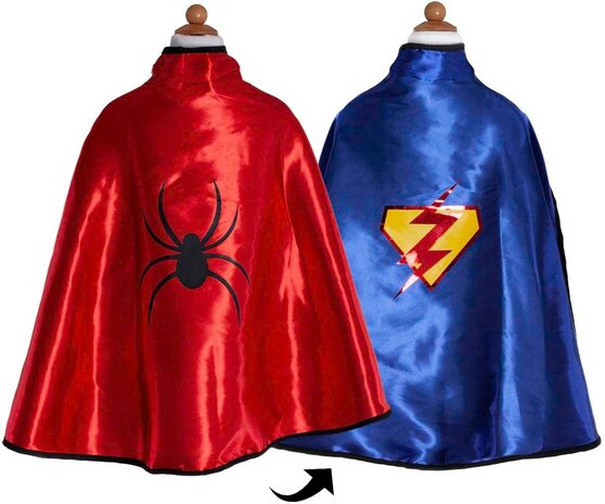 Superhelden cape, reversible (ca. 5-6 jaar) / Great Pretenders