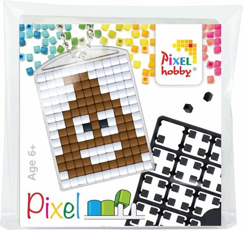 Pixel Medaillon sleutelhanger drol / Pixelhobby