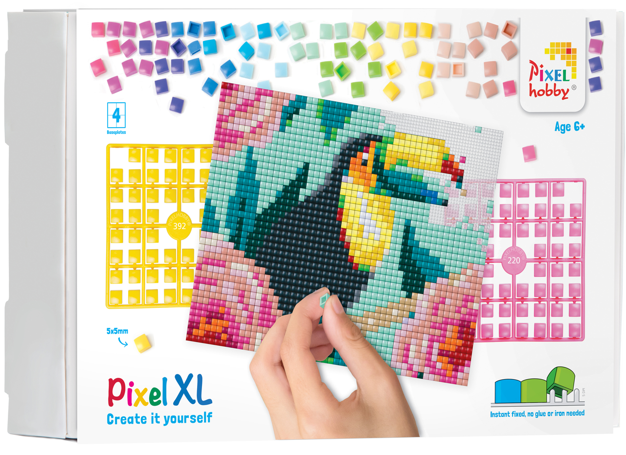 Bezwaar Machu Picchu contrast Pixel XL set Toekan / Pixelhobby - Lievelingetjes Kinderwarenhuis
