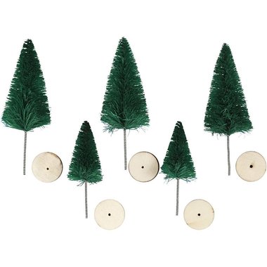 Miniatuur figuren: kerstbomen