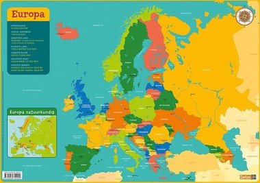 Educatieve onderlegger - Kaart Europa / Deltas