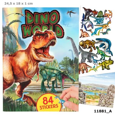 Stickerboek met puffy stickers / Dino World