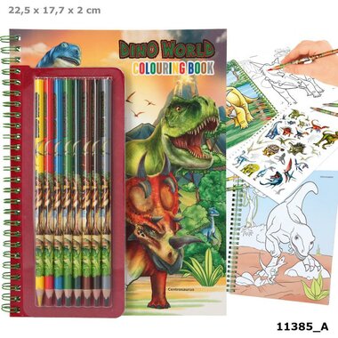 Kleurboek (Dino met kleurpotloden) / Dino World