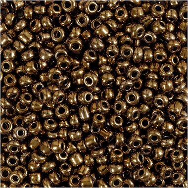 Rocailles kralen, d 3 mm, bronze