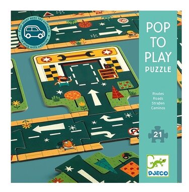 Pop to Play puzzel - straten / Djeco