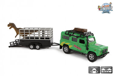 Land Rover met dino-trailer / Kids Globe