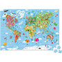 Puzzelkoffer - Wereld giant (300st) / Janod
